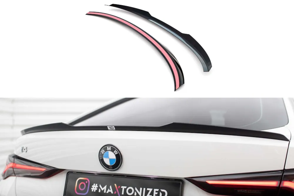 Spoiler Maxton Design potrivit pentru portbagajul BMW i4 G26 cu pachet M după 2021, lac negru Ofertă limitată