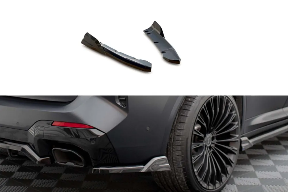 Bestseller Extensii laterale Maxton Design potrivite pentru bara spate a BMW X3 cu pachet M G01 după 2021, lac negru