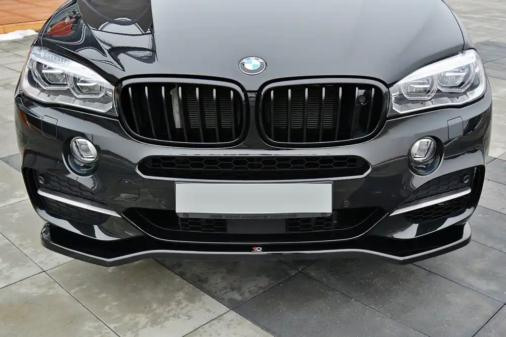 Spoiler Maxton Design potrivit pentru bara de protecție frontală pentru BMW X5 F15 cu pachet M 2013-2018, lac negru Cumpărături sigure