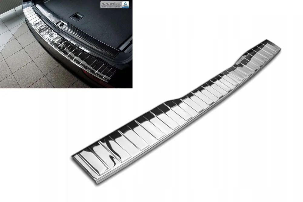 Chilipir Protector de bara spate Avisa potrivit pentru Audi Q5 2008-2016, SQ5 dupa 2013, crom