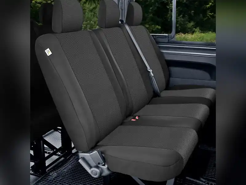 Tapițerie Kegel seria Tailor Made potrivită pentru bancheta triplă completă din spate pe Renault Trafic, Opel Vivaro, Nissan NV300, Fiat Talento după 2014, neagră Promoție