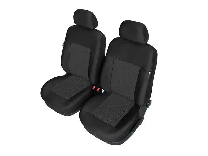 Tapițerie Kegel potrivită pentru două scaune frontale individuale de Ford Focus 2003-2014, negre cu model Ofertă specială