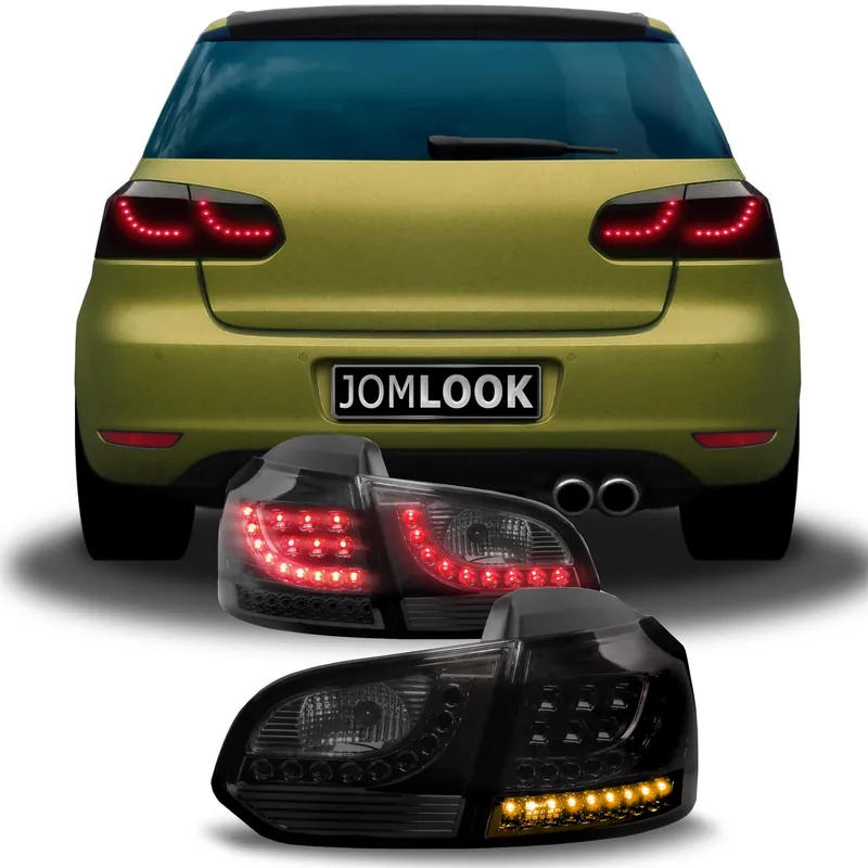 Livrare gratuită Lumini LED Spate Premium Negre pentru VW Golf 6 (08-12)