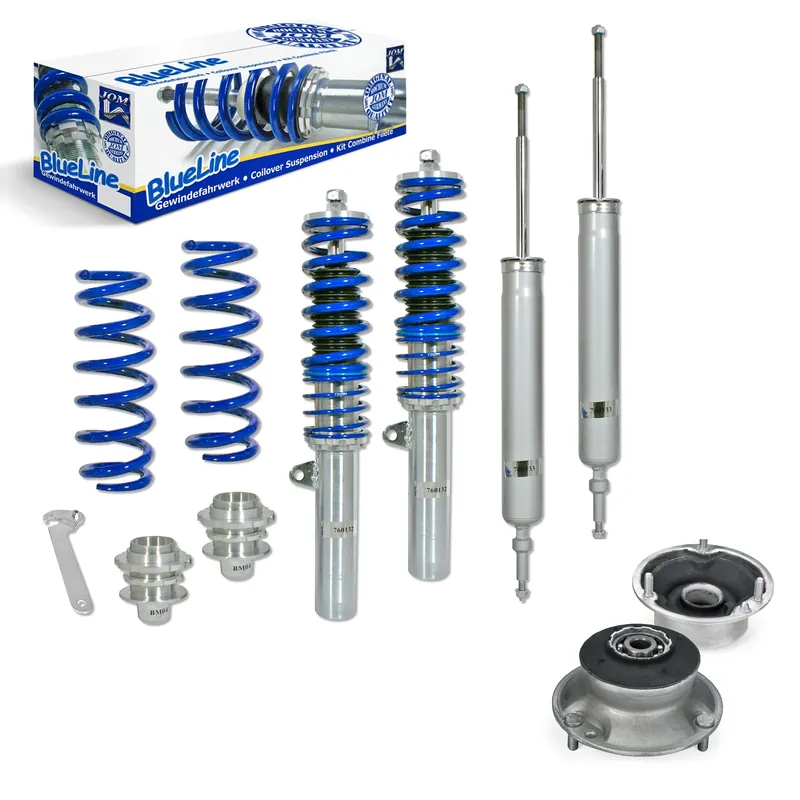 Kit Coilover Premium BlueLine cu Set Domcap pentru BMW 1er Ofertă exclusivă