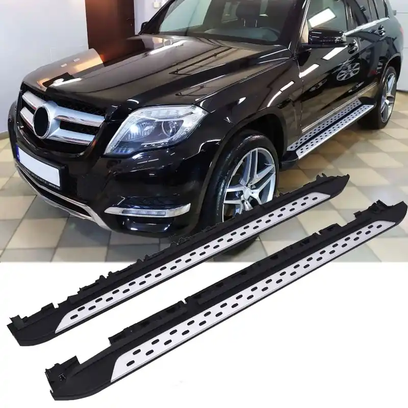 Trepte laterale Premium din aluminiu pentru Mercedes GLK 2008-2015 Preț promoțional