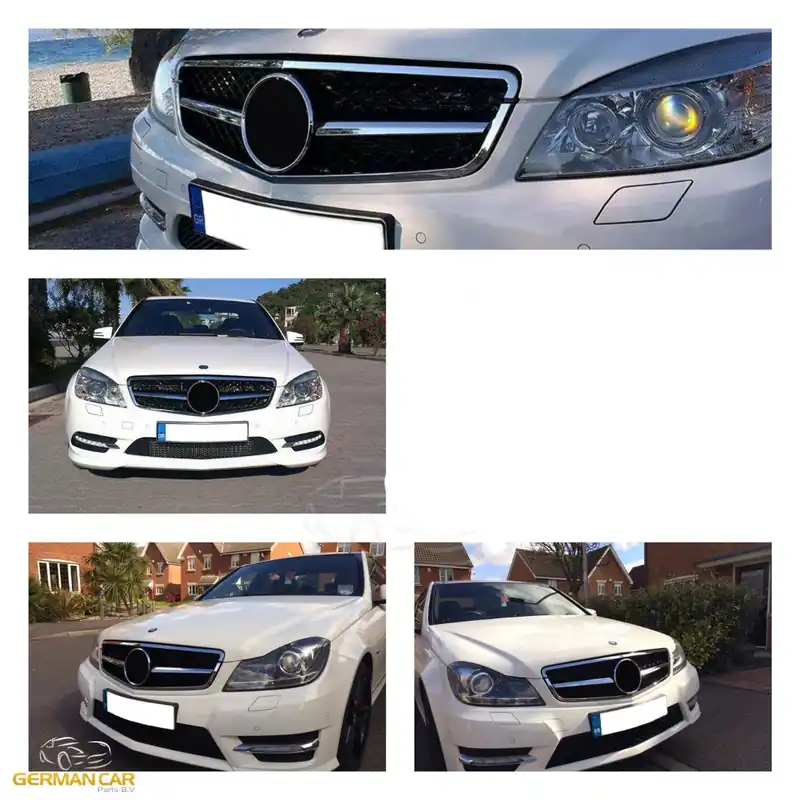 Grilă Sport Premium pentru Mercedes W204 S204 Negru Cromat Calitate înaltă
