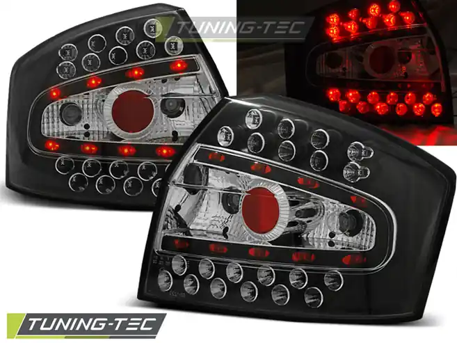 Cumpărături sigure SPATE LED NEGRE pentru AUDI A4 8E 10.2000-2010.04 SEDAN