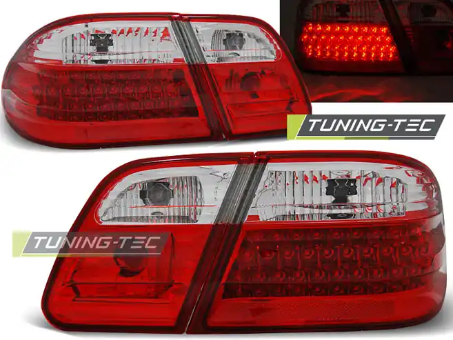 SPATE LED ROȘU ALB pentru MERCEDES W210 1995-2003.02 Livrare rapidă