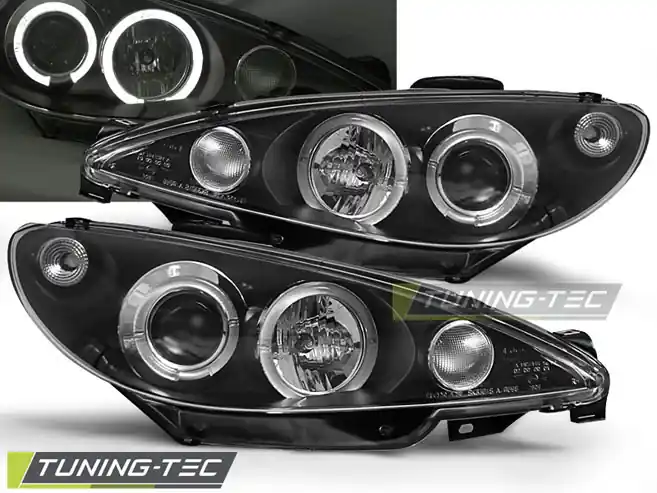 PEUGEOT 206 10.1998-2002 ANGEL EYES NEGRI Calitate înaltă