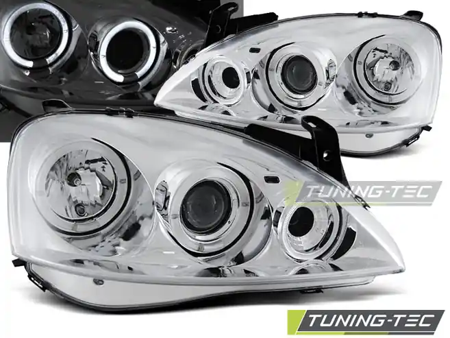 Livrare gratuită OPEL CORSA C 11.00 – 09.06 ANGEL EYES CROMAT