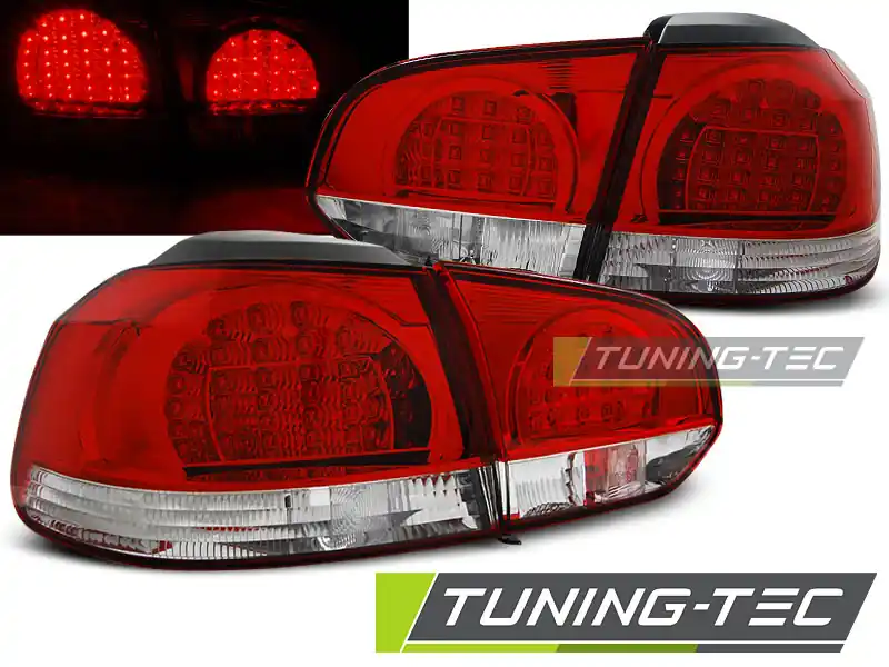 SPATE LED ROȘU ALB pentru VW GOLF 6 10.2008-2012 Promoție