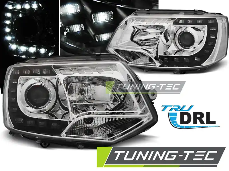 FARURI TRUE DRL CROM pentru VW T5 2010-2015 Cumpărături sigure
