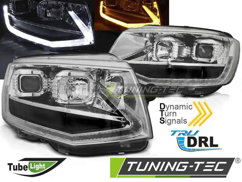 Reducere extra FARURI TUBE LIGHT CROM DRL SEQ pentru VW T6 2015-2019