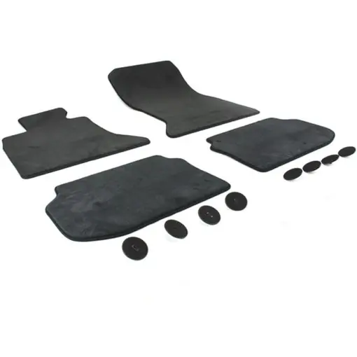 Set 4 covorase textil fata spate originale BMW, pentru BMW Seria 5 F10 , F11, cu accesorii prindere, negru antracit Promoție
