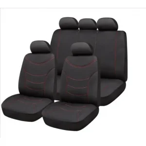 10038Bt Set Complet Huse Scaune (Fata+Spate) Gri-Rosu Curve Bottari Reducere extra