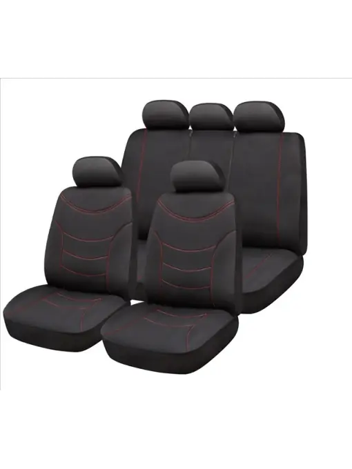 10038Bt Set Complet Huse Scaune (Fata+Spate) Gri-Rosu Curve Bottari Reducere extra