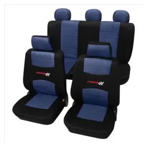 Cumpărături sigure Huse auto Petex, Carbon, culoare albastru/negru