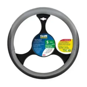 Husa volan Club marimea S 35-37 cm, negru cu gri, Lampa Cumpărături sigure