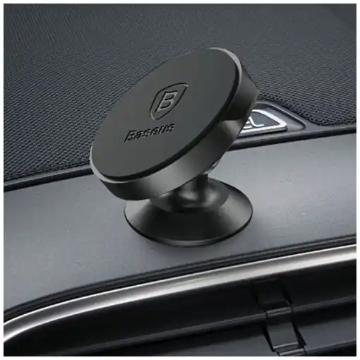 Suport Auto Baseus Small Ears Pt. Smartphone, Fixare Bord Prin Lipire, Material Piele Neagra, Unghi Reglabil, Negru "Suer-F01" Popular