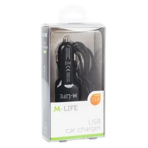 Incarcator Auto Lightning + Usb 2100Ma M-Life Bestseller