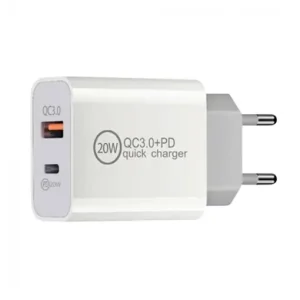 Ofertă exclusivă Incarcator Retea Pd Type-C+Usb Quick Charge 20W Alb-T.Verde 0.1 Lei/Buc Lemontti