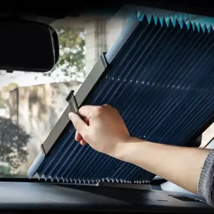Calitate înaltă Parasolar auto retractabil de tip "Acordeon", dimensiune 70 x 150 cm