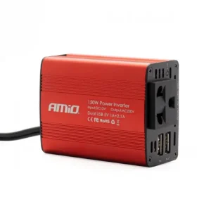 Convertor de tensiune 12V -> 230V, 150W/300W, 2 x USB 5V Cumpărături sigure