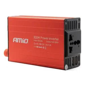 Convertor de tensiune 24V -> 230V, 300W/600W, 2 x USB 5V Disponibil imediat