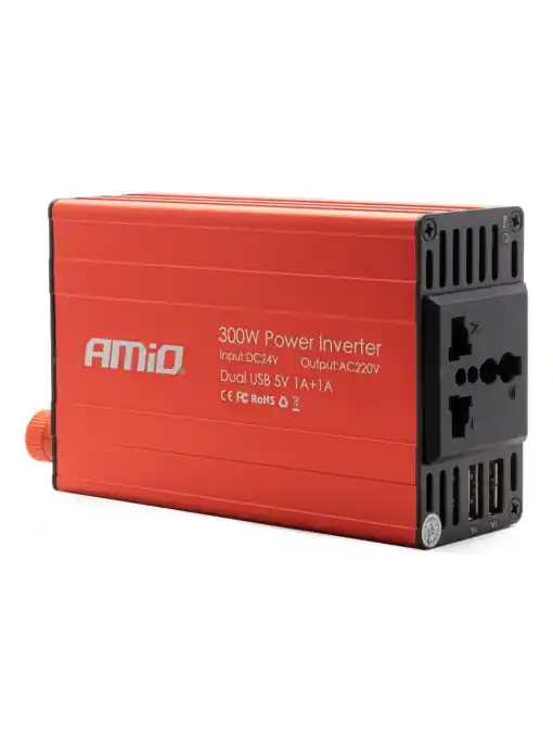 Convertor de tensiune 24V -> 230V, 300W/600W, 2 x USB 5V Disponibil imediat