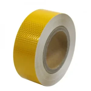 Banda reflectorizanta adeziva tip fagure - GALBENA (rola 5cm x 25m) Livrare expres