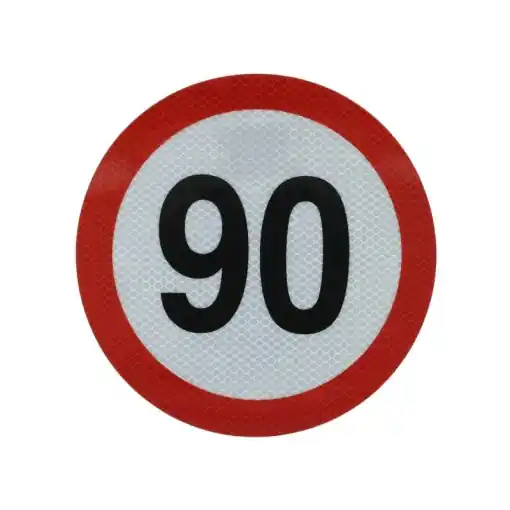 Autocolant reflectorizant 90km/h à 20 cm, Cargoparts Noutate