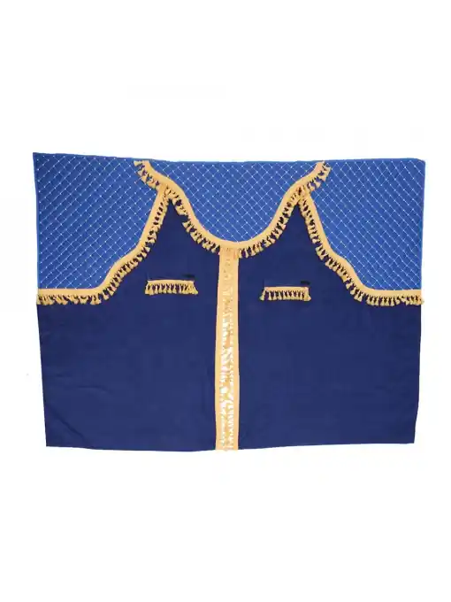 Set Perdele Cabina Camion, Universale, Velur, Albastru-Auriu Cumpără online