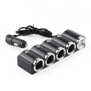 Incarcator auto pni lighter 04 cu 4 iesiri bricheta 12v/24v si 2 iesiri usb (1a), indicator led Preț mic