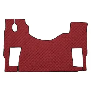 Covoras camion F-Core, Piele-ECO, pentru MERCEDES ACTROS MP2 / MP3, podea plata, scaun pasager rotativ, Rosu Expediere rapidă