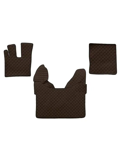 Lichidare de stoc Set 3 covorase camion F-Core, Piele-ECO, pentru DAF XF 106, transmisie automata, Maro