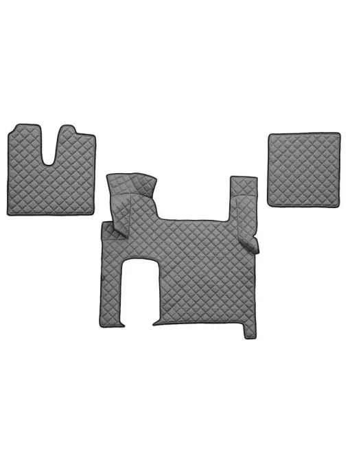 Set 3 covorase camion F-Core, Piele-ECO, pentru MAN TGX, transmisie automata, 2 sertare , Gri Ofertă specială