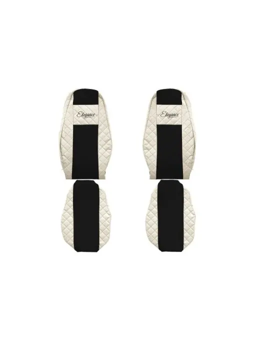 Set 2 huse scaun camion F-Core, Piele-ECO, pentru VOLVO FH 16 II, Bej/Negru Preț mic