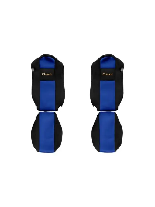 Set huse scaun camion, F-core, Classic, pentru MERCEDES ACTROS MP4 / MP5, Albastru Noutate