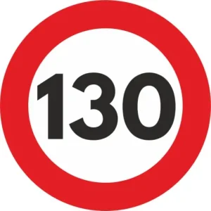 Retur ușor Autocolant Sticker "Limita Viteza" Reflectorizant - 130km/h