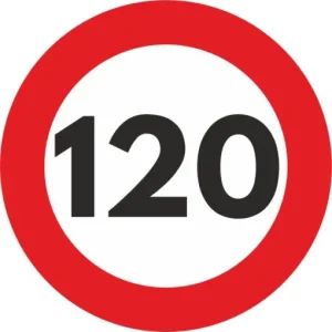 Vezi acum Autocolant Sticker "Limita Viteza" Reflectorizant - 120km/h