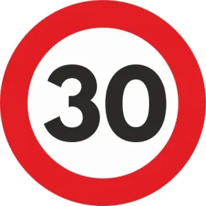 Autocolant Sticker "Limita Viteza" Reflectorizant - 30km/h Ofertă limitată