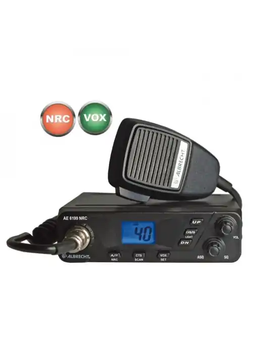 Statie radio CB Albrecht AE 6199, 12/24V, NRC, VOX, cu CTCSS / DCS si microfon cu 6 pini Noutate