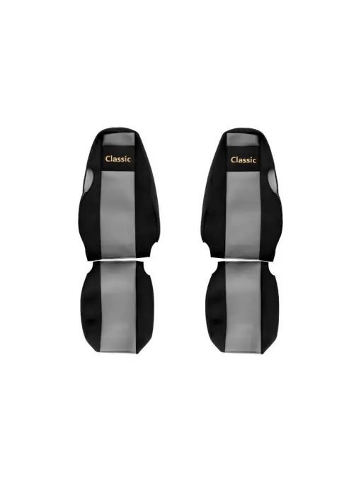 Ofertă specială Huse Premium pentru Scaune Camioane - Serie CLASSIC, Material Velours Gri