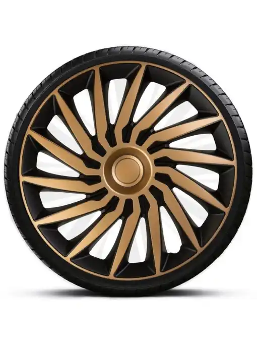Cel mai vândut Set Capace Roti, 16 inch, Galben-Negru Cu Inel Galben Kendo, Mega Drive