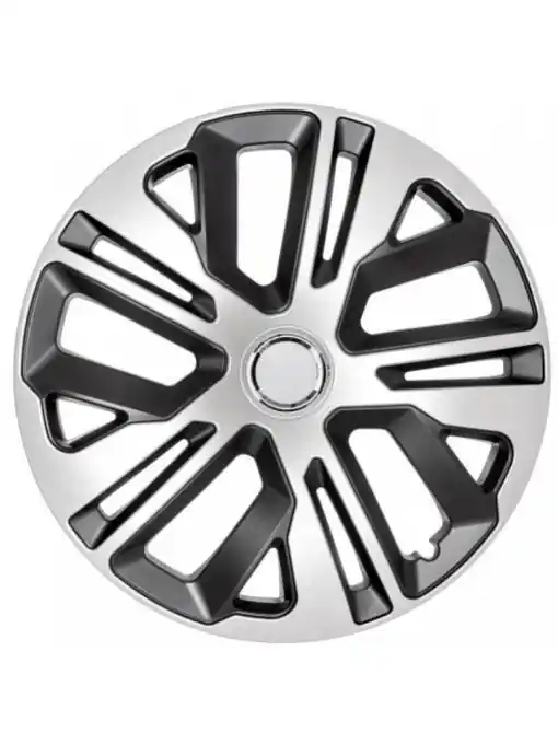 Ofertă specială Set 4 capace roti model Raven II, 15 inch, cu inel cromat