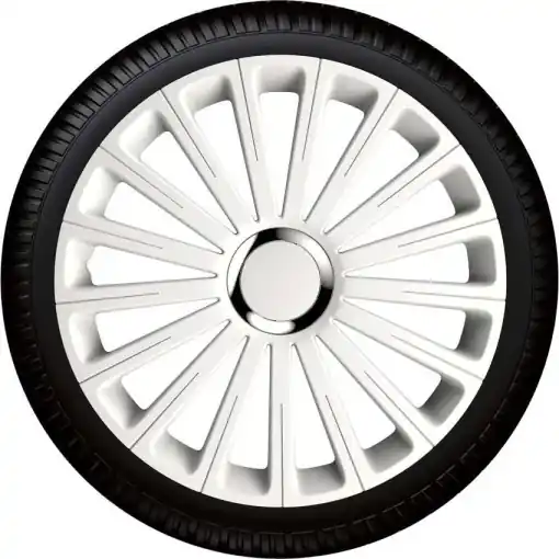 Set capace roti Petex 16" Spyder Pro White, alb, calitate premium Noutate