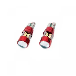Set becuri auto cu LED CANBUS T10e W5W 27 SMD Alb 12V/24V Disponibil imediat