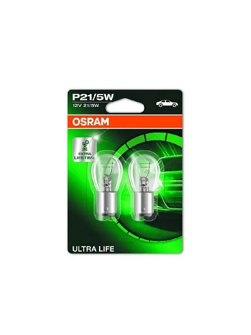 Reducere de preț Set 2 Becuri 12V P21/5W Ultra Life Blister Osram