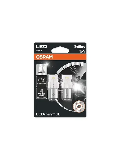 Premium Set 2 Becuri Auxiliare Cu Led 12V (P21/5W) White 6000K Bli Osram