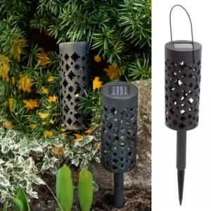 Preț redus Set 4 lampi solare de gradina cu picior si agatatoare tip "Felinar" cu LED